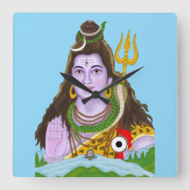 Lord Shiva Wall Clock Quadratische Wanduhr