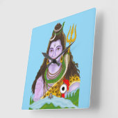 Lord Shiva Wall Clock Quadratische Wanduhr (Winkel)
