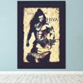 Lord Shiva - Wrapped Canvas Leinwanddruck (Insitu (Holzboden))