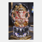 Lord Shree Ganesha Crystal & Diamond Skulptur Acrylschild (Vorderseite)
