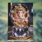 Lord Shree Ganesha Crystal & Diamond Skulptur Acrylschild (Neutral)