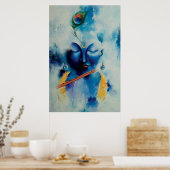 Lord Shree Krishna Artistic design Wall Art Poster (Küche)