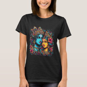 Lord Shri Krishna Radha Rani Radhika God Lover Dev T-Shirt