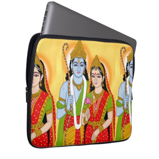 Lord Sita Ram Laptop Case – Divine Protection for  (Vorne Rechts)
