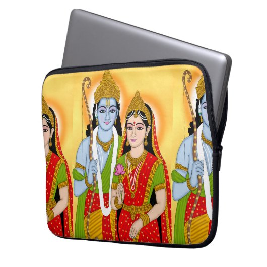 Lord Sita Ram Laptop Case – Divine Protection for  (Vorderseite Links)