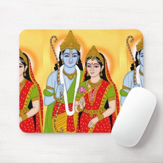 Lord SitaRam Mouse Pad – Spiritual Desk Accessory Mousepad (Mit Mouse)