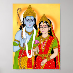 Lord Sitaram Poster – Göttliche Wandkunst & Wohnde