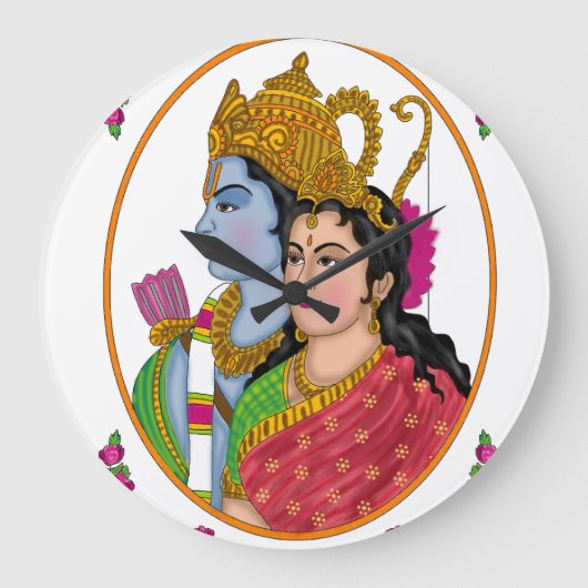 Lord SitaRam-Uhr Große Wanduhr (Vorderseite)