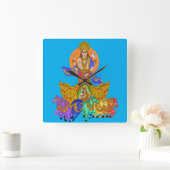 Lord Surya Phone Clock Quadratische Wanduhr (Zuhause)