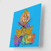 Lord Surya Phone Clock Quadratische Wanduhr (Winkel)