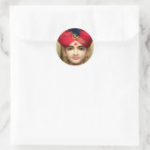Lord Swaminarayan Runder Aufkleber (Tasche)