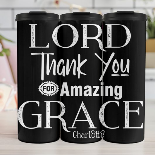 Lord Thank You For Amazing Grace Thermosbecher