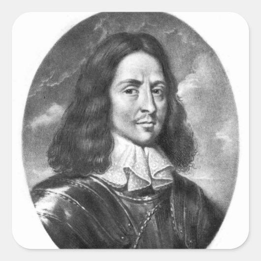 Lord Thomas Fairfax Illustration Quadratischer Aufkleber (Vorderseite)
