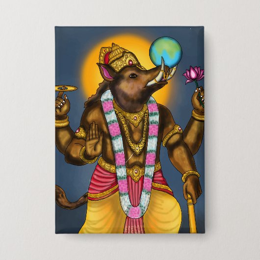 Lord Varaha Knopf Button (Vorderseite)