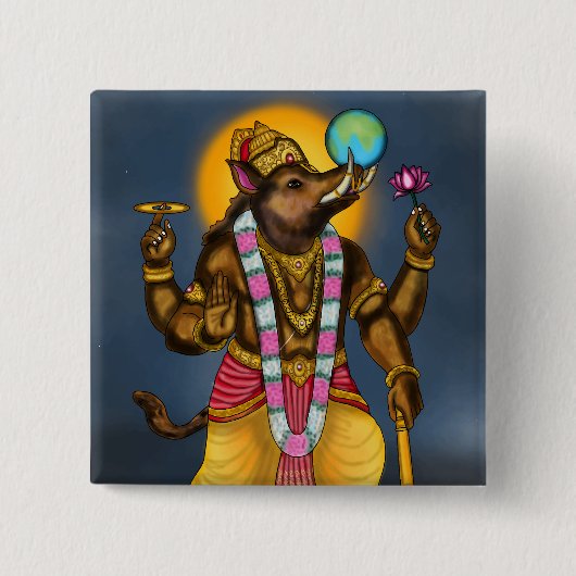 Lord Varaha Knopf Button (Vorderseite)