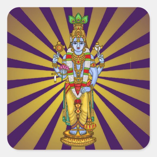 Lord Vishnu Aufkleber (Vorderseite)