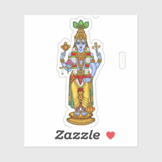 Lord Vishnu Aufkleber (Blatt)