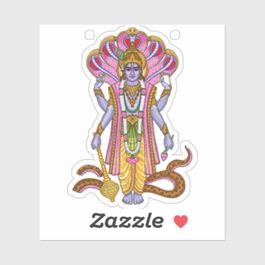 Lord Vishnu Aufkleber (Blatt)