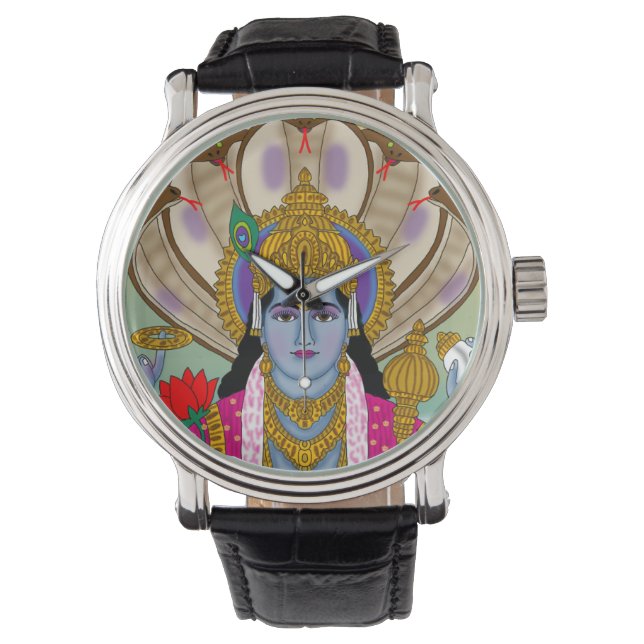 Lord Vishnu Clock Armbanduhr (Vorderseite)