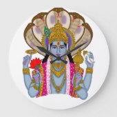Lord Vishnu Clock Große Wanduhr (Vorderseite)