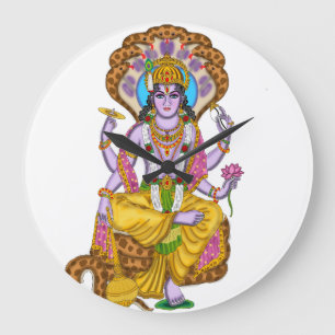 Lord Vishnu Clock Große Wanduhr