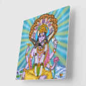 Lord Vishnu Clock Quadratische Wanduhr (Winkel)