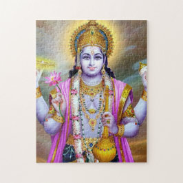 Lord Vishnu Floral Fine Art Puzzle