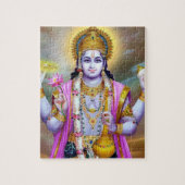 Lord Vishnu Floral Fine Art Puzzle (Vertikal)