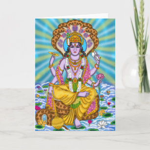 Lord Vishnu Grußkarte Karte