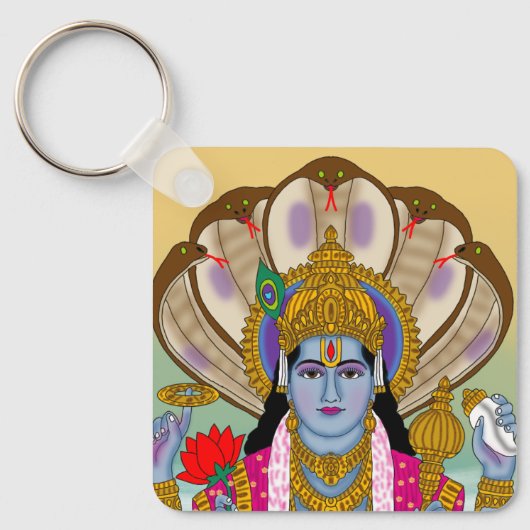 Lord Vishnu Keychain Schlüsselanhänger (Vorderseite)