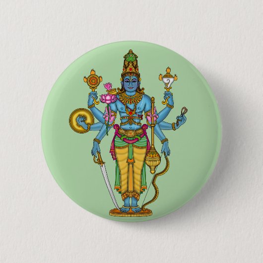 Lord Vishnu Knopf Button (Vorderseite)