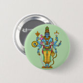 Lord Vishnu Knopf Button (Vorne & Hinten)