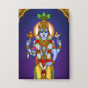 Lord Vishnu Knopf Button