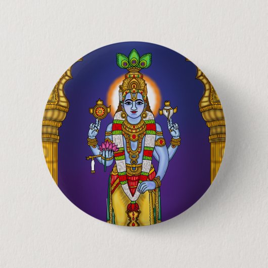 Lord Vishnu Knopf Button (Vorderseite)