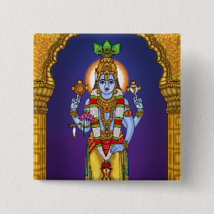 Lord Vishnu Knopf Button