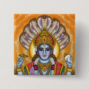 Lord Vishnu Knopf Button