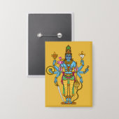 Lord Vishnu Knopf Button (Vorderseite/Rückseite)