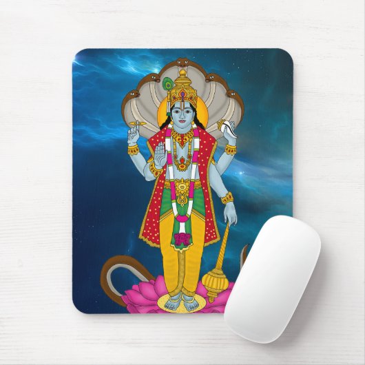 Lord Vishnu Mousepad (Mit Mouse)