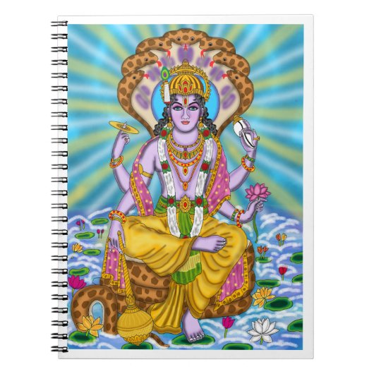 Lord Vishnu-Notebook Notizblock (Vorderseite)