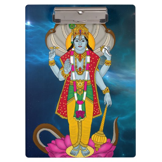 Lord Vishnu Notizbuch Klemmbrett (Vorderseite)