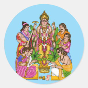 Lord Vishnu Satyanarayan Aufkleber