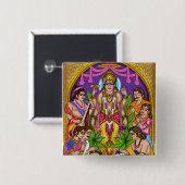 Lord Vishnu Satyanarayan Knopf Button (Vorne & Hinten)