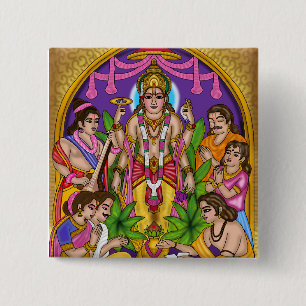 Lord Vishnu Satyanarayan Knopf Button