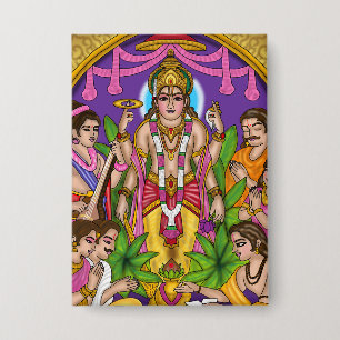 Lord Vishnu Satyanarayan Knopf Button