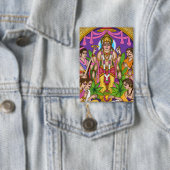 Lord Vishnu Satyanarayan Knopf Button (Insitu)
