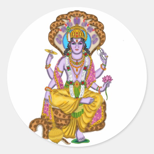 Lord Vishnu Stickers (Vorderseite)
