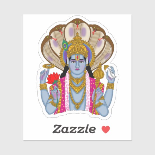 Lord Vishnu Stickers Aufkleber (Blatt)