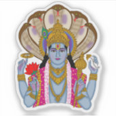 Lord Vishnu Stickers Aufkleber (Vorderseite)