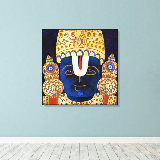 Lord Vishnu Tirupati Perumal Hindu Gott Gemälde Leinwanddruck (Insitu (Holzboden))