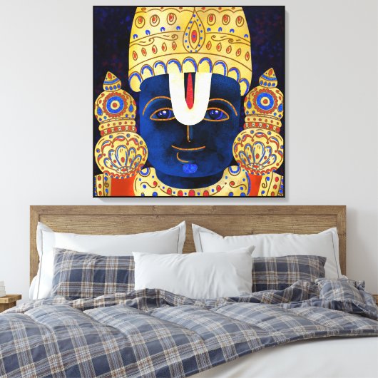 Lord Vishnu Tirupati Perumal Hindu Gott Gemälde Leinwanddruck (Insitu (Schlafzimmer))
